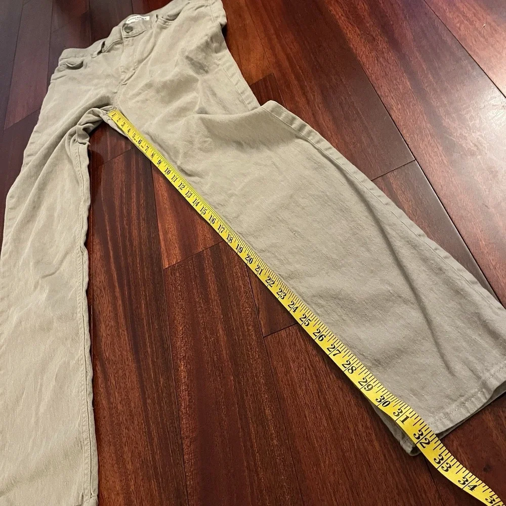 Banana Republic Pants Men 33x34 Khaki Linen Blend Slim Fit Tan Beige Preppy